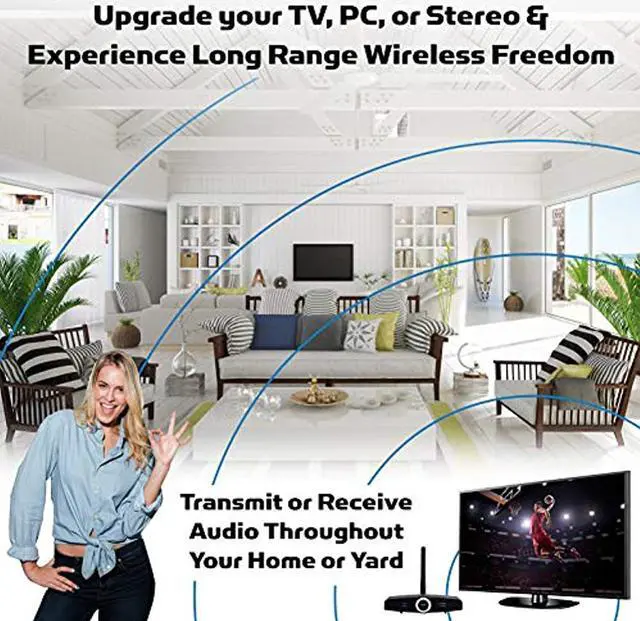 Alt view image 10 of 14 - 90M LONG RANGE Bluetooth Transmitter or Receiver for TV PC Stereo, Listen in HD with No Audio Delay, aptX Low Latency wireless Optical 3.5mm USB RCA (Home RTX 2.0-2 Yr Wrnty)