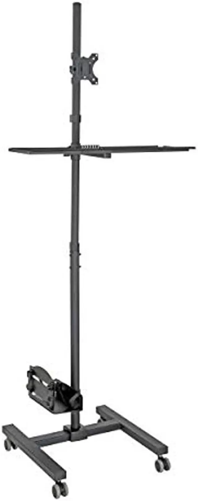 Alt view image 8 of 20 - Tripp Lite Mobile Workstation TV Floor Stand Cart Height-Adjustable 17-32in