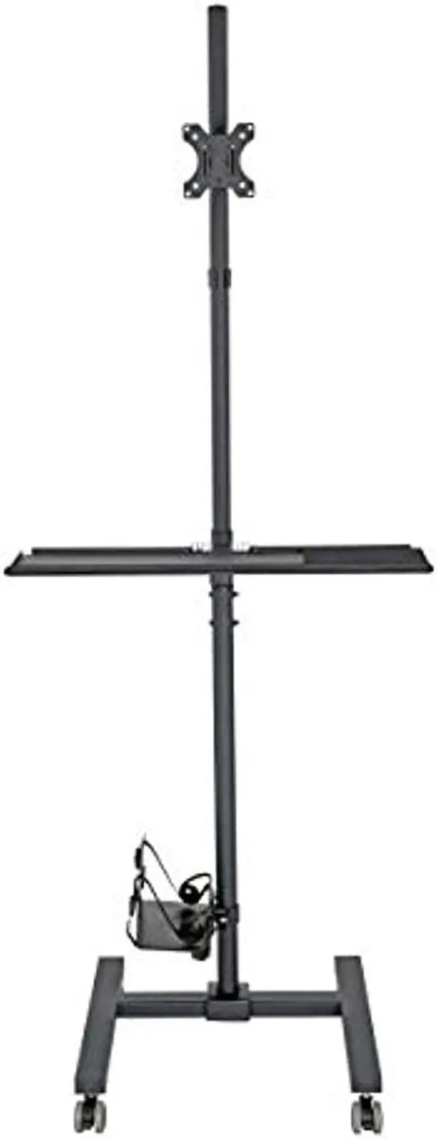 Alt view image 10 of 20 - Tripp Lite Mobile Workstation TV Floor Stand Cart Height-Adjustable 17-32in