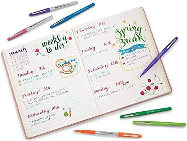 Alt view image 7 of 13 - Paper Mate 1978998 Point Guard Flair Bullet Point Stick Pen, Assorted Colors, .7Mm, 24/Set