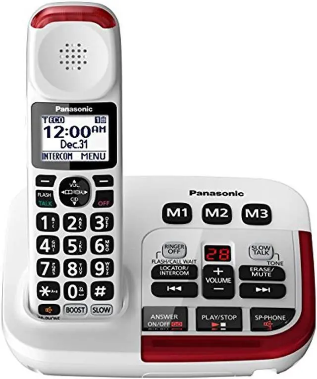 Alt view image 14 of 20 - Panasonic KX-TGM420W Amplified Cordless DECT 6.0 Phone|Voice Booster Up-To 100 dB|Answering Machine|Silver