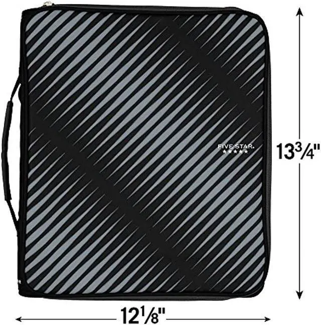 Alt view image 9 of 17 - Five Star 2 Zipper Binder Plus Multi Access File Black - Zipper Binders