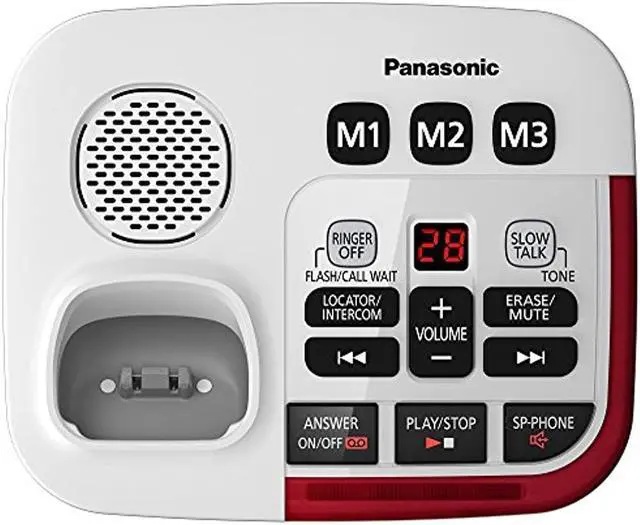 Alt view image 20 of 20 - Panasonic KX-TGM420W Amplified Cordless DECT 6.0 Phone|Voice Booster Up-To 100 dB|Answering Machine|Silver