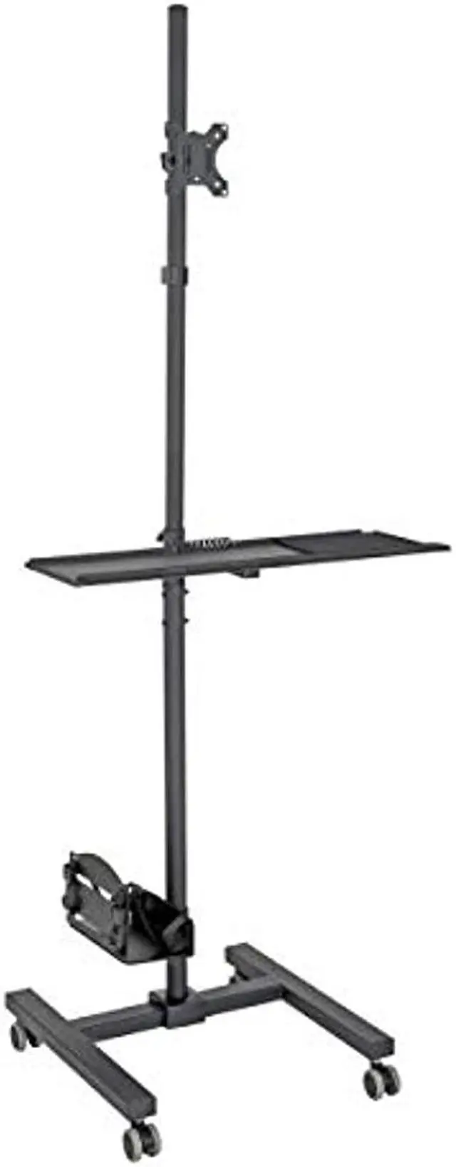 Alt view image 6 of 20 - Tripp Lite Mobile Workstation TV Floor Stand Cart Height-Adjustable 17-32in