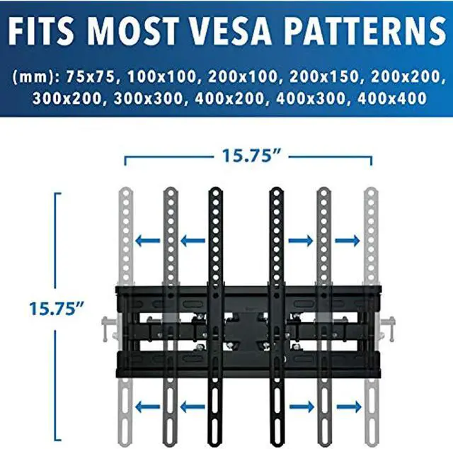 Alt view image 7 of 7 - Mount-It! Corner Full Motion TV Wall Mount | Fits 32"-55" TVs
