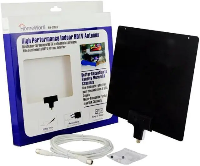 Alt view image 14 of 14 - Mediasonic Indoor HDTV Antenna – 50 Miles Range with 10ft coaxial cable – High Performance ultra thin design (HW-210AN-V2)