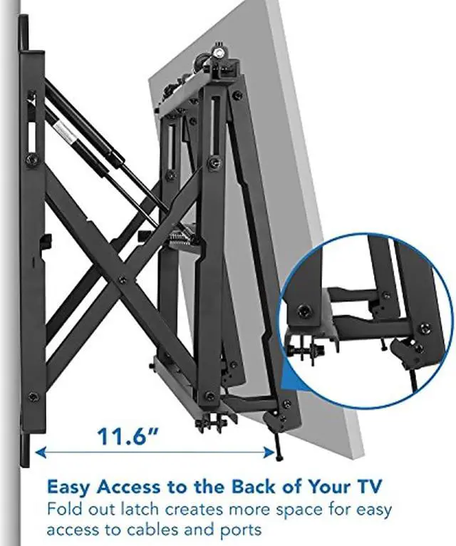 Alt view image 6 of 15 - Mount-It! Digital Signage TV Mount | Fits 50"-70" TVs | Menu Board Pop Out Function