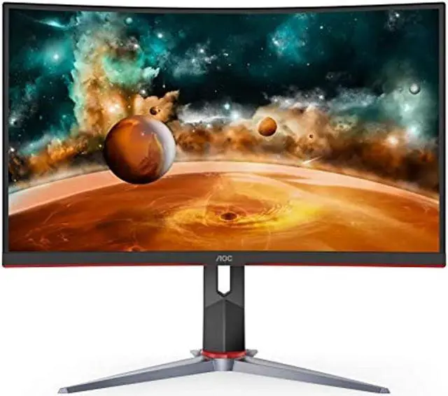 Alt view image 10 of 13 - AOC CQ27G2 27" Super Curved Frameless Gaming Monitor QHD 2K, 1500R Curved VA, 1ms, 144Hz, FreeSync, Height Adjustable