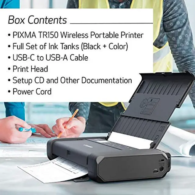 Alt view image 6 of 7 - Canon PIXMA TR150 Wireless Portable Printer