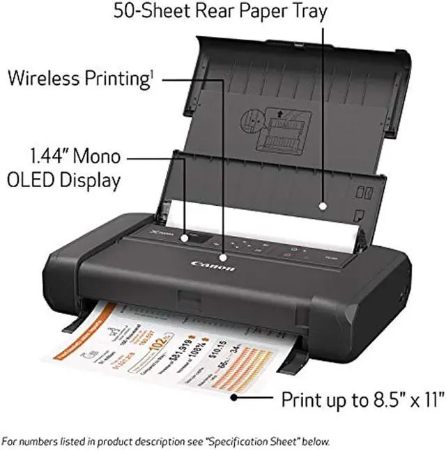 Alt view image 2 of 7 - Canon PIXMA TR150 Wireless Portable Printer