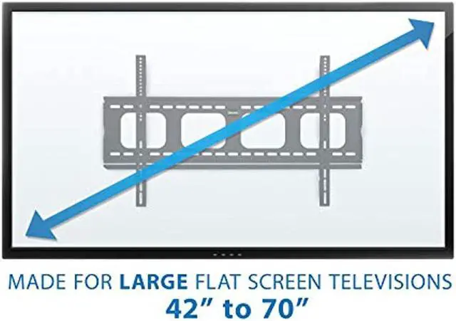 Alt view image 10 of 15 - Mount-It! Fixed TV Mount | Fits 55"-80" TVs | Low-Profile Wall Bracket
