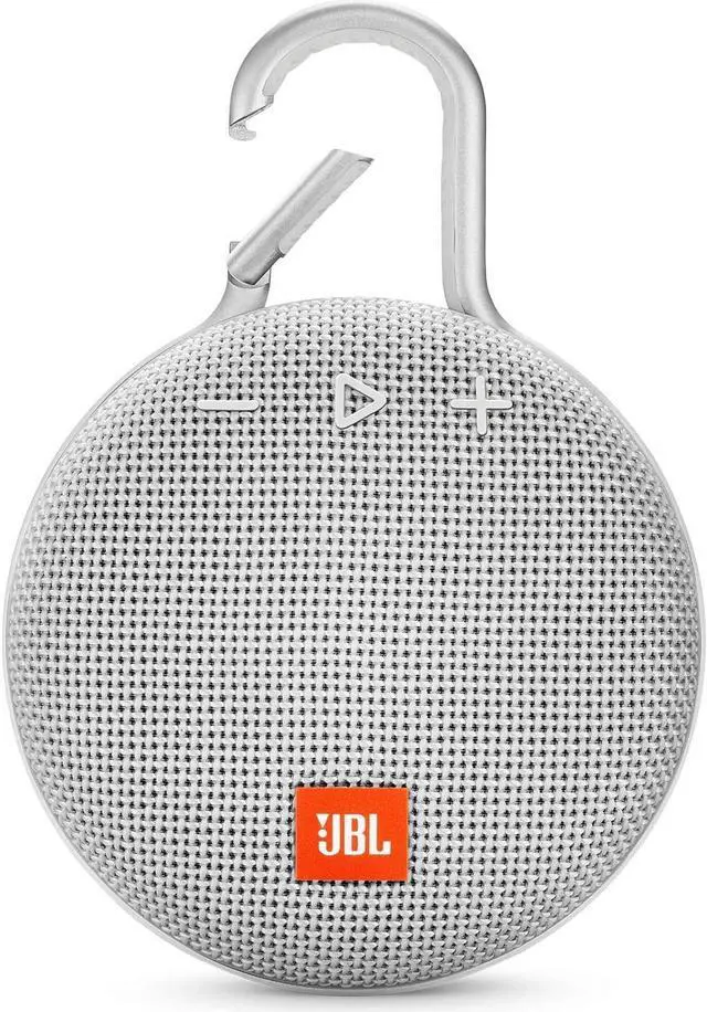 Alt view image 20 of 20 - JBL Clip 3 Portable Bluetooth Waterproof Speaker (White)