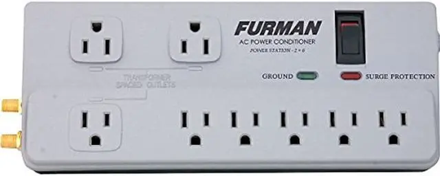 Alt view image 3 of 5 - Furman PST-2+6 Power Station Compact Designed Advanced Protected,8 Outlet - Grey