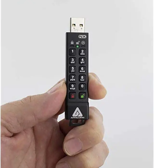 Alt view image 9 of 20 - Apricorn 8GB ASK3 USB3.2 Type-A Flash Drive Black Model ASK3-NX-8GB