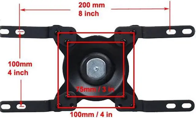 Alt view image 8 of 10 - VideoSecu 4 Extender Adapter Plates for LCD LED HDTV TV Wall Mount Bracket, Mount Accessory convert VESA 100/75 to 200/200x100 1VB