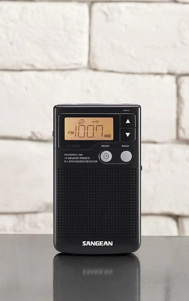 Alt view image 3 of 4 - Sangean DT-200X FM-Stereo/AM Digital Tuning Pocket Radio Black