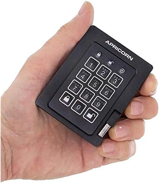 Alt view image 5 of 11 - Apricorn Aegis Padlock 2 TB SSD 256-Bit, FIPS 140-2 Level 2 Validated Ruggedized USB 3.0 Encrypted External Portable Drive (ASSD-3PL256-2TBF)