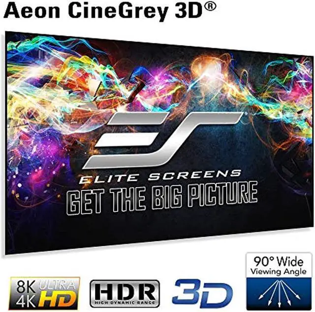 Alt view image 12 of 18 - Elite Screens Aeon CineGrey 3D AR110DHD3 Fixed Frame Projection Screen - 110" - 16:9 - Wall Mount