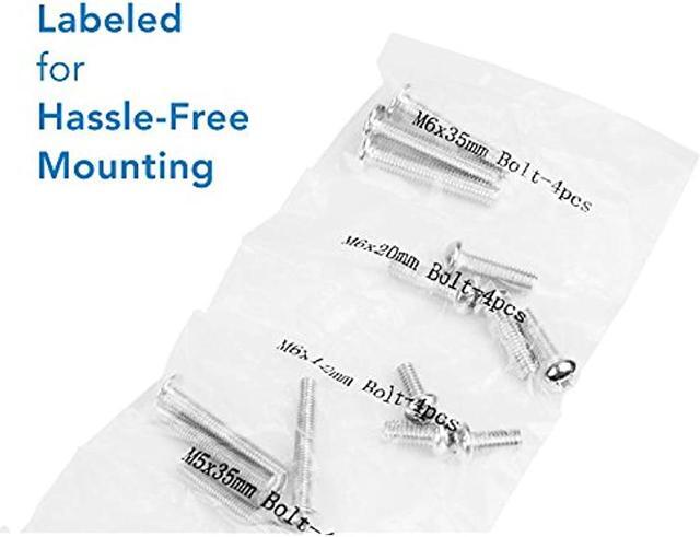 Alt view image 6 of 7 - Mount-It! TV Mounting Hardware Kit | Universal VESA Wall Mount Screw, Washer, Spacer Pack (M4 M5 M6 M8) for TV and Monitor Mounting