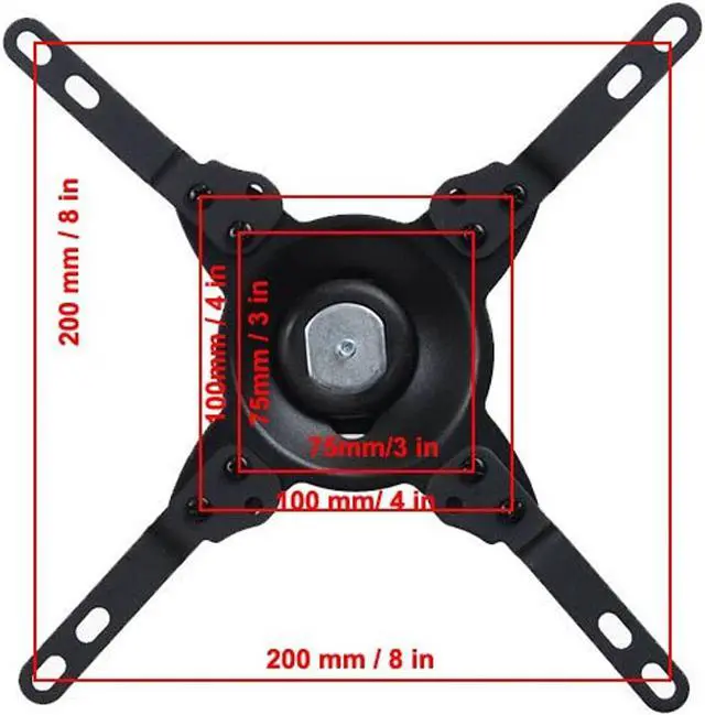 Alt view image 7 of 10 - VideoSecu 4 Extender Adapter Plates for LCD LED HDTV TV Wall Mount Bracket, Mount Accessory convert VESA 100/75 to 200/200x100 1VB