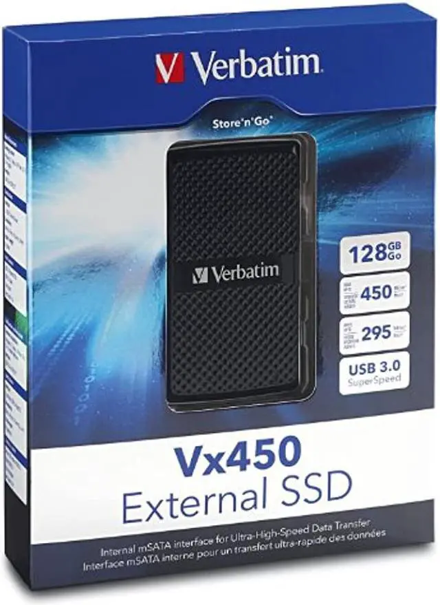 Alt view image 8 of 9 - Verbatim 128GB USB 3.0 External SSD
