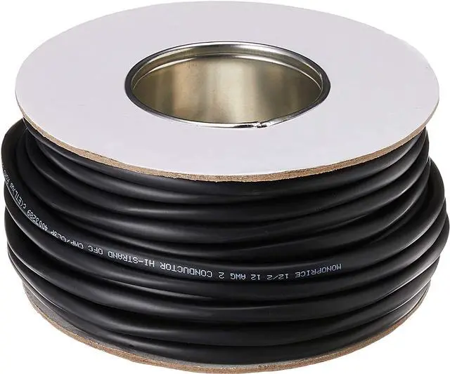 Alt view image 4 of 5 - Monoprice Speaker Wire, CMP Rated, 2-Conductor, 12AWG, 100ft, Black