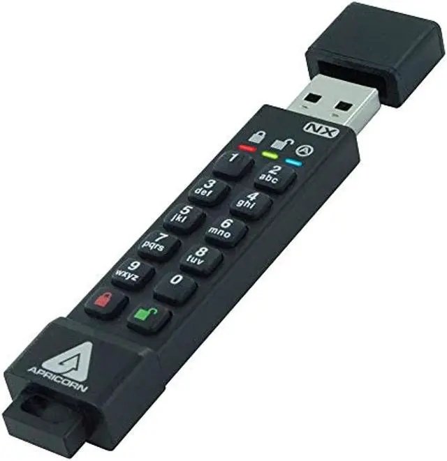 Alt view image 6 of 20 - Apricorn 8GB ASK3 USB3.2 Type-A Flash Drive Black Model ASK3-NX-8GB