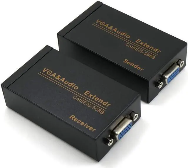 Main image of VKBAND VGA Extender Over Cat6 up to 328ft / 100M VGA Extension Adapter Over RJ45 Ethernet Cable (1 Transmitter + 1 Receiver)