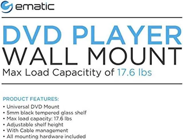 Alt view image 17 of 17 - Ematic EMD212 DVD Player 2 Shelf Mount