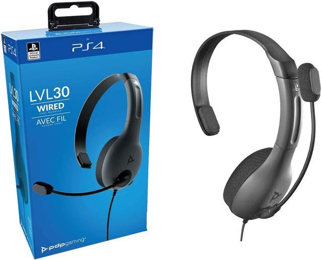 PDP Gaming Lvl30 Wired Chat Headset with Noise Cancelling Microphone: White - PlayStation 5, PlayStation 4, PC
