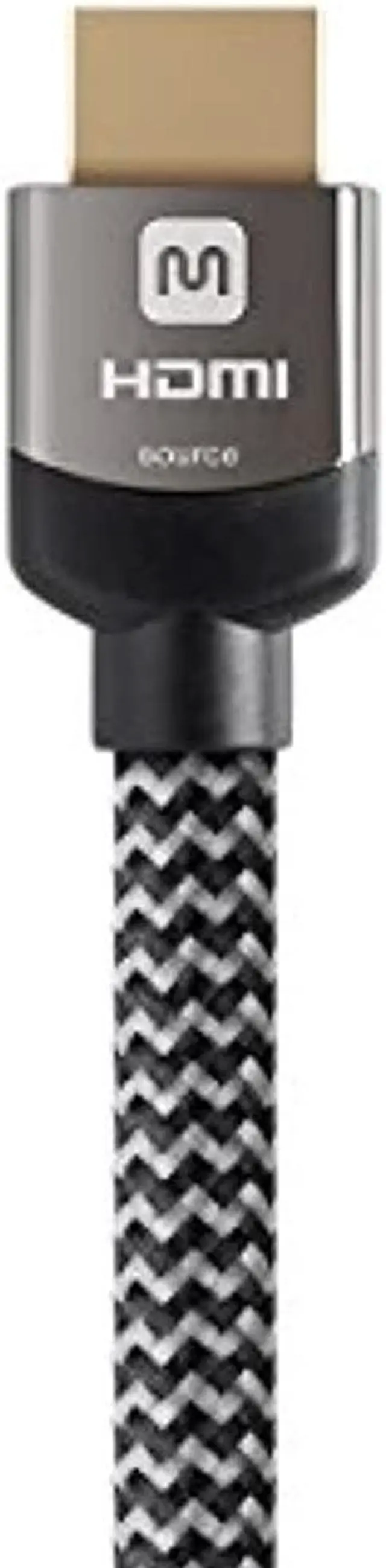 Alt view image 5 of 20 - Monoprice Braided HDMI Cable - 50 Feet - Gray | High Speed, Active Chipset, 4K@60Hz, 18Gbps, HDR, 24AWG, YUV, 4:4:4, CL3 - Luxe Series