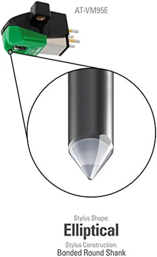 Alt view image 8 of 20 - Audio Technica AT-VM95E Dual Moving Magnet Cartridge
