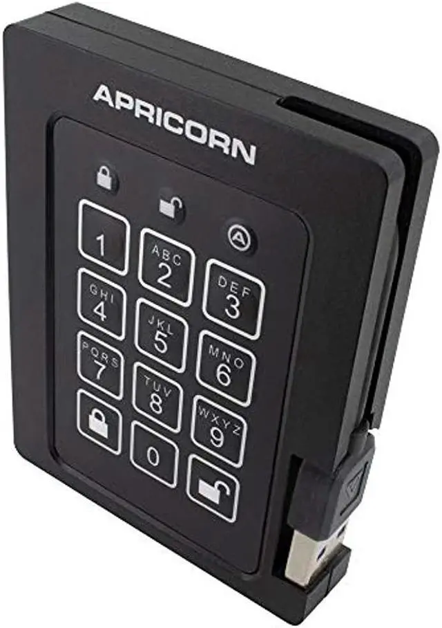 Alt view image 2 of 11 - Apricorn Aegis Padlock 2 TB SSD 256-Bit, FIPS 140-2 Level 2 Validated Ruggedized USB 3.0 Encrypted External Portable Drive (ASSD-3PL256-2TBF)