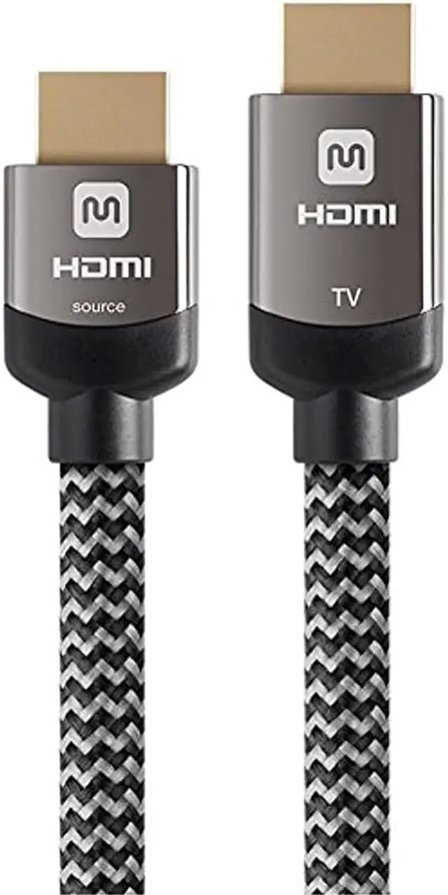 Alt view image 3 of 20 - Monoprice HDMI Cable - 25 feet - Gray | High Speed, Active Chipset, 4K@60Hz, 18Gbps, 26AWG, CL3 Rated, Compatible with Apple TV / Roku / Blu-Ray Disc / PS4 and More - Luxe Series