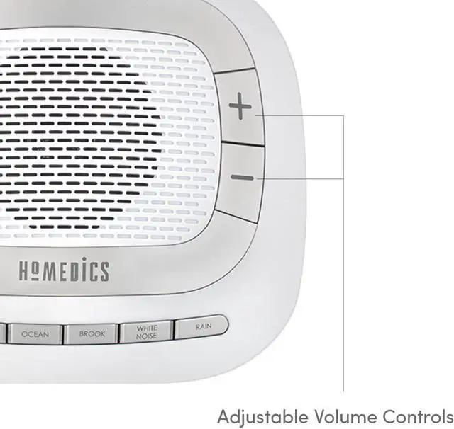 Alt view image 8 of 10 - Homedics SoundSpa Rejuvenate sound machine-6 nature sounds, uses adapter of 4 "AA" (not included)