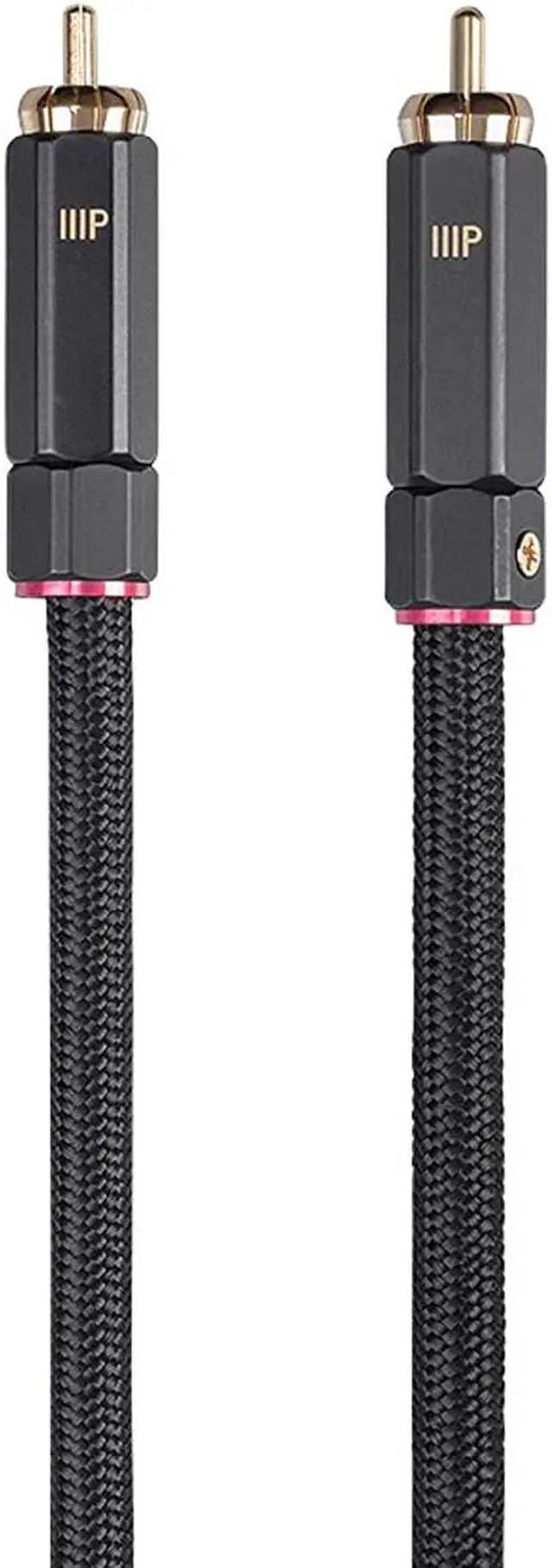 Alt view image 2 of 7 - Monoprice Digital Coaxial Audio/Video Cable - 12 Feet - Black | RCA Subwoofer CL2 Rated, RG-6/U 75-ohm - Onix Series