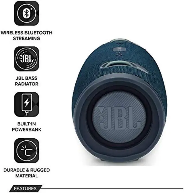 Alt view image 8 of 10 - JBL Xtreme 2 Portable Bluetooth Waterproof Speaker (Blue)