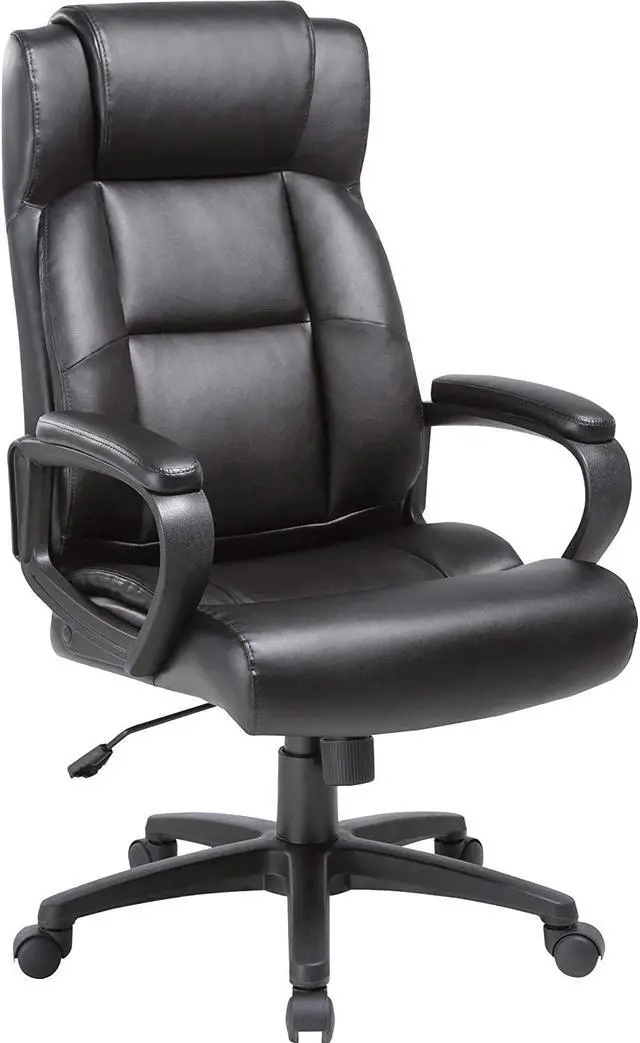 Alt view image 5 of 5 - Lorell LLR41844 Soho High-Back Leather Executive Chair, Black