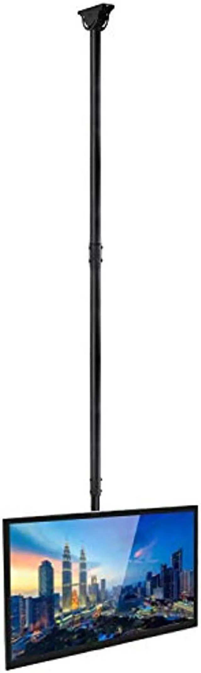 Alt view image 2 of 11 - Mount-It! Ceiling TV Mount | Fits 40"-70" TVs | Adjustable Extra Long 10 Feet Long