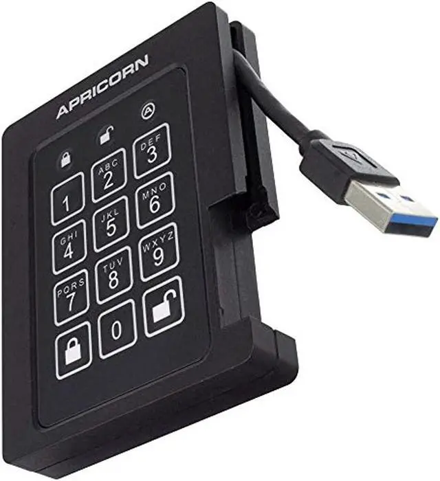 Alt view image 4 of 11 - Apricorn Aegis Padlock 2 TB SSD 256-Bit, FIPS 140-2 Level 2 Validated Ruggedized USB 3.0 Encrypted External Portable Drive (ASSD-3PL256-2TBF)
