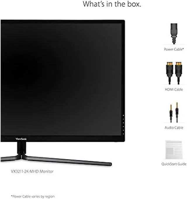 Alt view image 12 of 12 - ViewSonic VX3211-2K-MHD 32 Inch IPS WQHD 1440p Monitor with 99% sRGB Color Coverage HDMI VGA and DisplayPort
