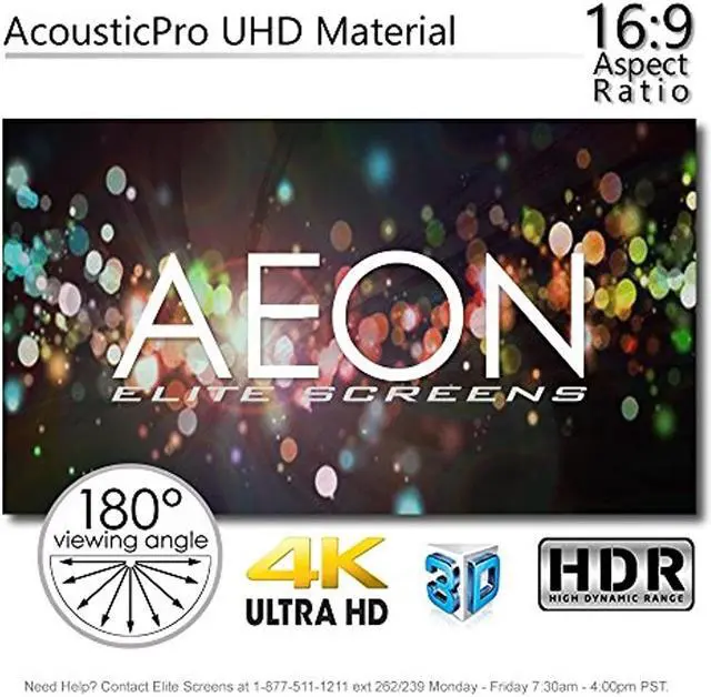 Alt view image 10 of 20 - Elite Screens AR120H2-AUHD Aeon Series 120" 16:9 Fixed Frame Projection Screen