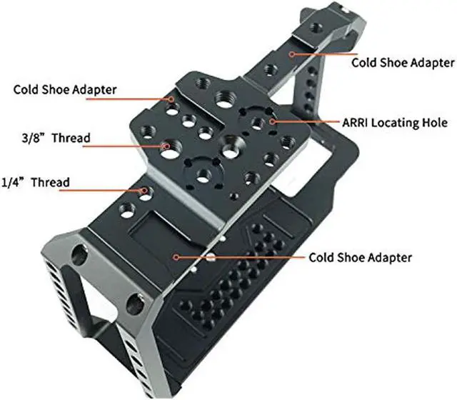 Alt view image 4 of 12 - CAME-TV BMPCC 4K/6K Full Cage Rig for Blackmagic Design Pocket Cinema Camera 4K/6K with Top Handle T5 SSD Holder Cold Shoe