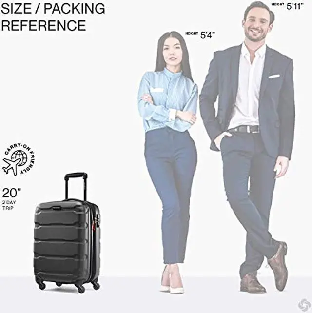 Alt view image 13 of 18 - Samsonite Omni PC Hardside Luggage, Black, Carry-On