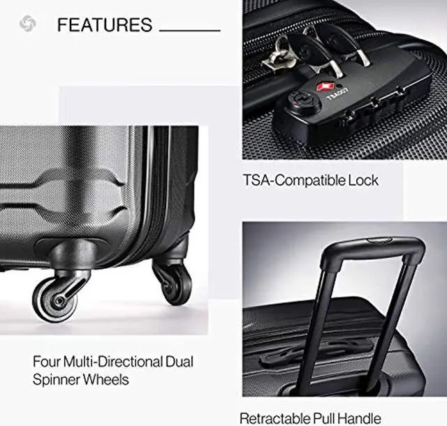 Alt view image 16 of 18 - Samsonite Omni PC Hardside Luggage, Black, Carry-On
