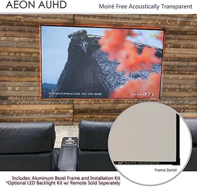Alt view image 11 of 20 - Elite Screens AR120H2-AUHD Aeon Series 120" 16:9 Fixed Frame Projection Screen