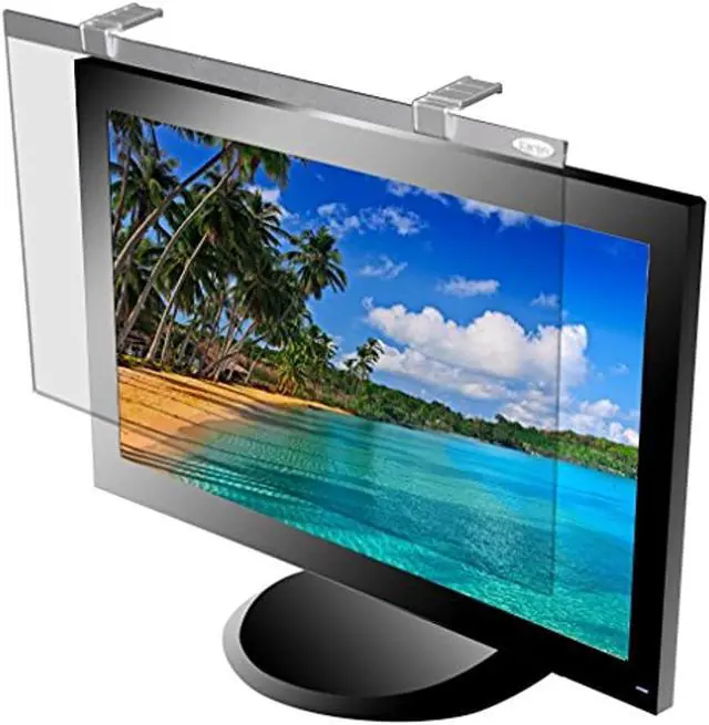 Alt view image 6 of 11 - Kantek LCD Protective Filter 24" Monitor Anitglare Silver LCD24W
