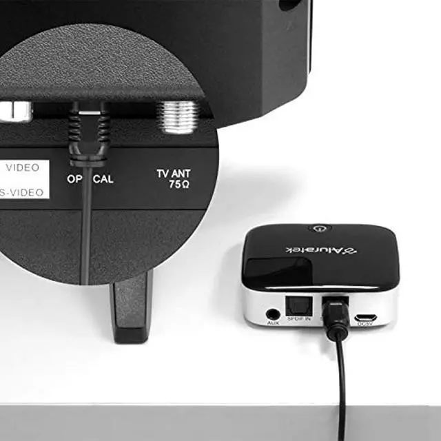 Alt view image 10 of 15 - Aluratek ABC02F Bluetooth Universal Audio Receiver And Transmitter With Built In Battery, Optica