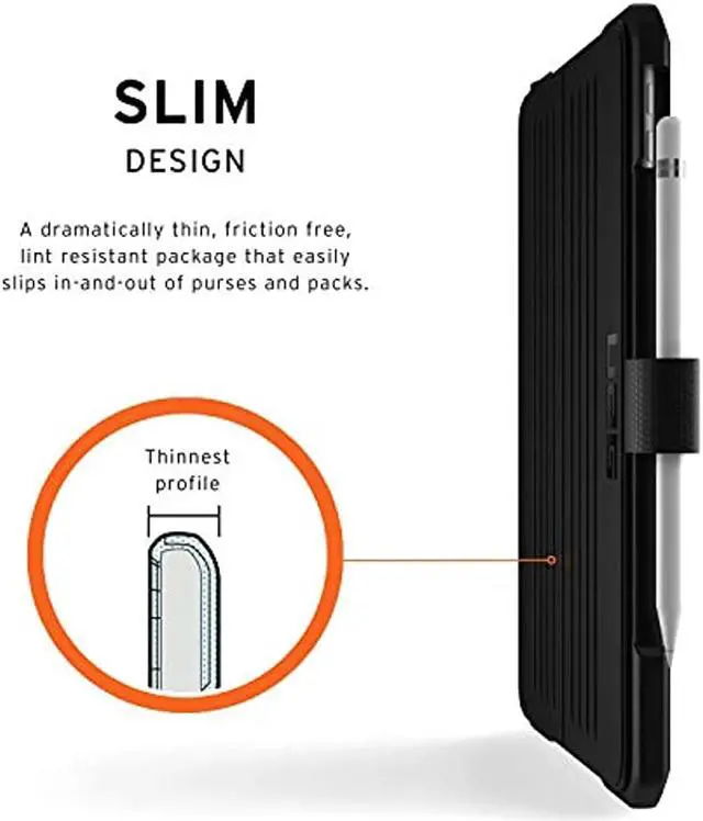 Alt view image 5 of 19 - UAG iPad 10.2-inch (9th Gen, 2021),(8th Gen, 2020) & (7th Gen, 2019) Case, Metropolis Rugged Heavy Duty Protective Cover Multi-Angle Viewing Folio Stand with Pencil Holder, Black