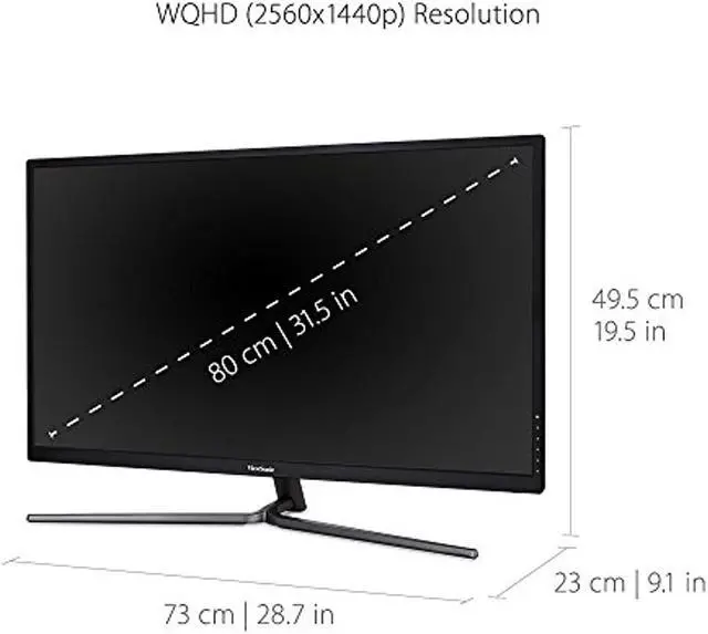 Alt view image 10 of 12 - ViewSonic VX3211-2K-MHD 32 Inch IPS WQHD 1440p Monitor with 99% sRGB Color Coverage HDMI VGA and DisplayPort
